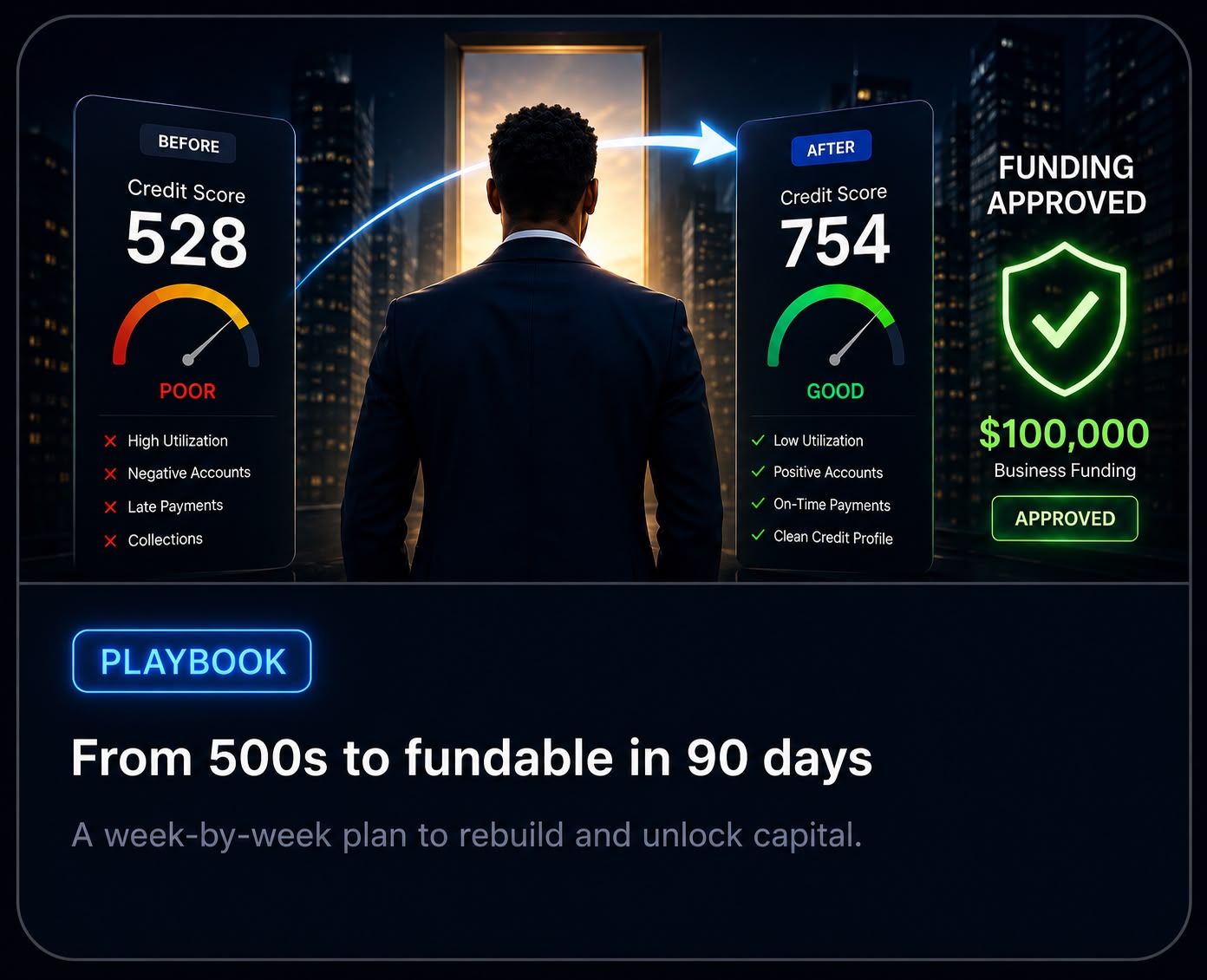 From 500s to fundable in 90 days